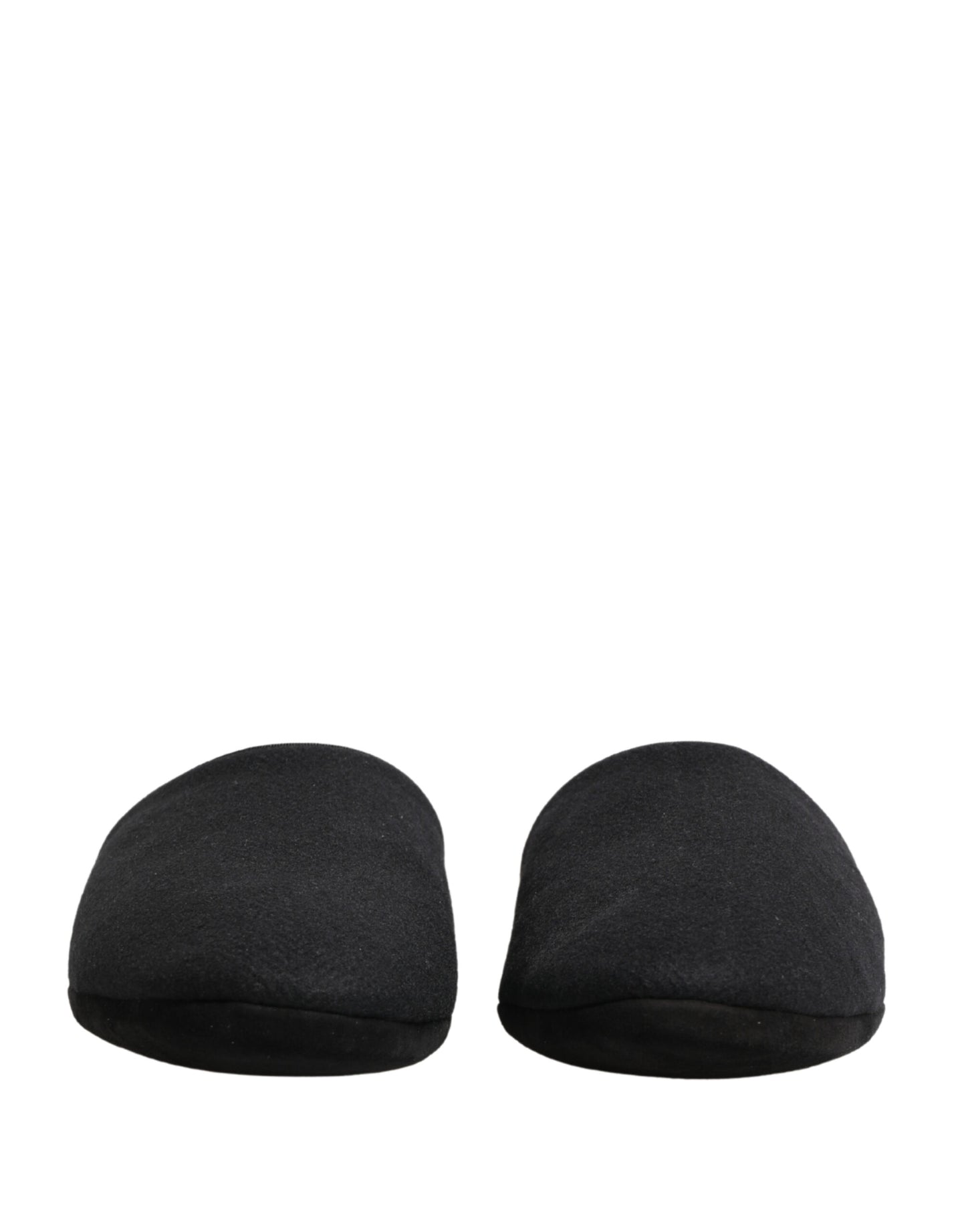 Dolce & Gabbana Black Wool Cashmere Red Quilted Slippers Shoes Curated Luxury Accessories by Orvyn