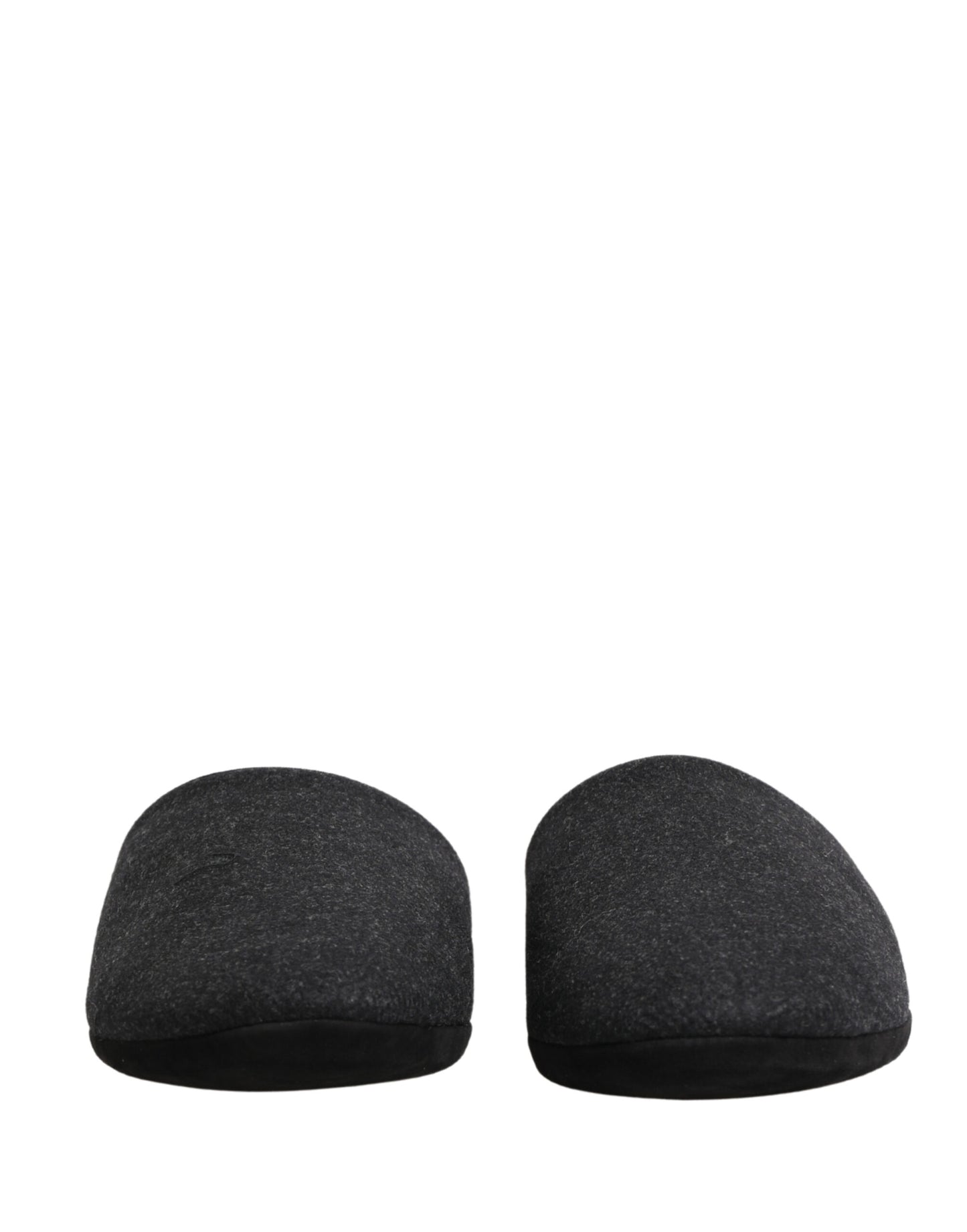 Dolce & Gabbana Anthracite Wool Cashmere Quilted Slippers Shoes Curated Luxury Accessories by Orvyn