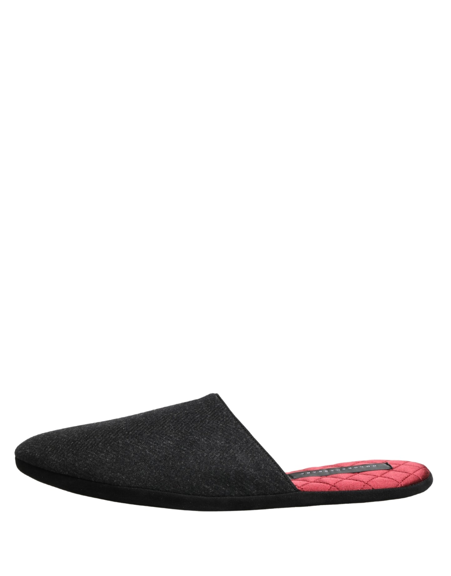 Dolce & Gabbana Anthracite Wool Cashmere Quilted Slippers Shoes Curated Luxury Accessories by Orvyn