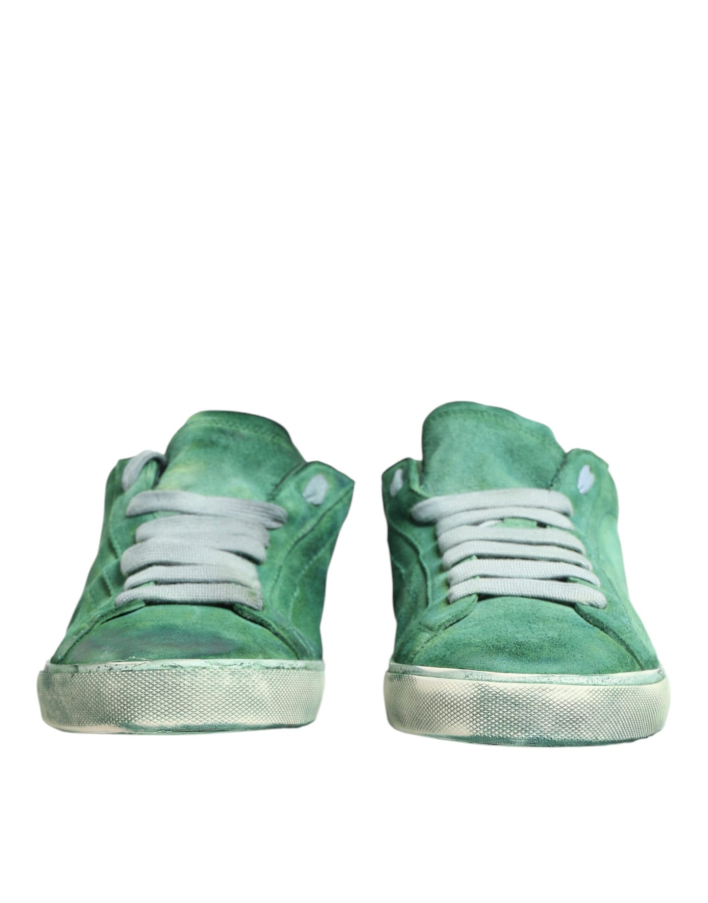 Dolce & Gabbana Green Suade DG Logo Sole Low Top Sneakers Shoes Curated Luxury Accessories by Orvyn