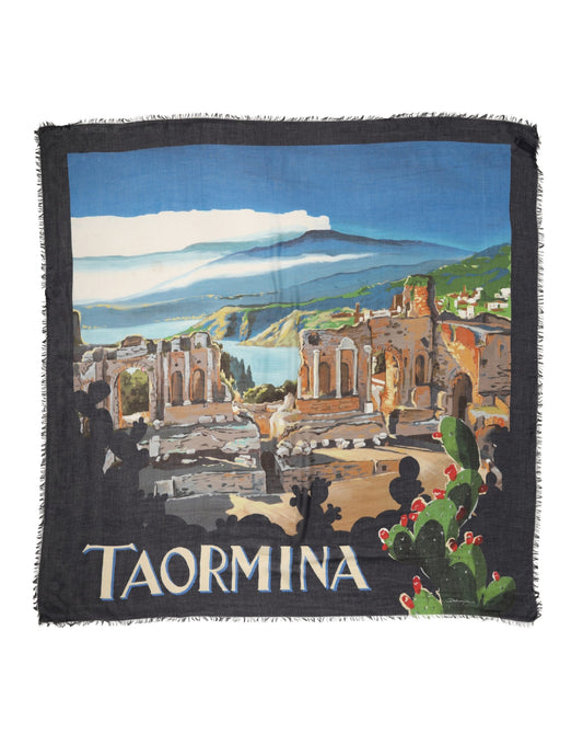 Dolce & Gabbana Multicolor Taormina Modal Shawl 130cm x 130cm Men Scarf Curated Luxury Accessories by Orvyn