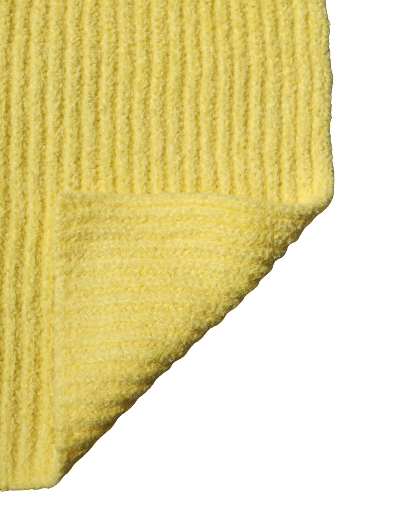 Dolce & Gabbana Yellow Cotton Knitted Neck Foulard 270cm x 31cm Men Scarf Curated Luxury Accessories by Orvyn