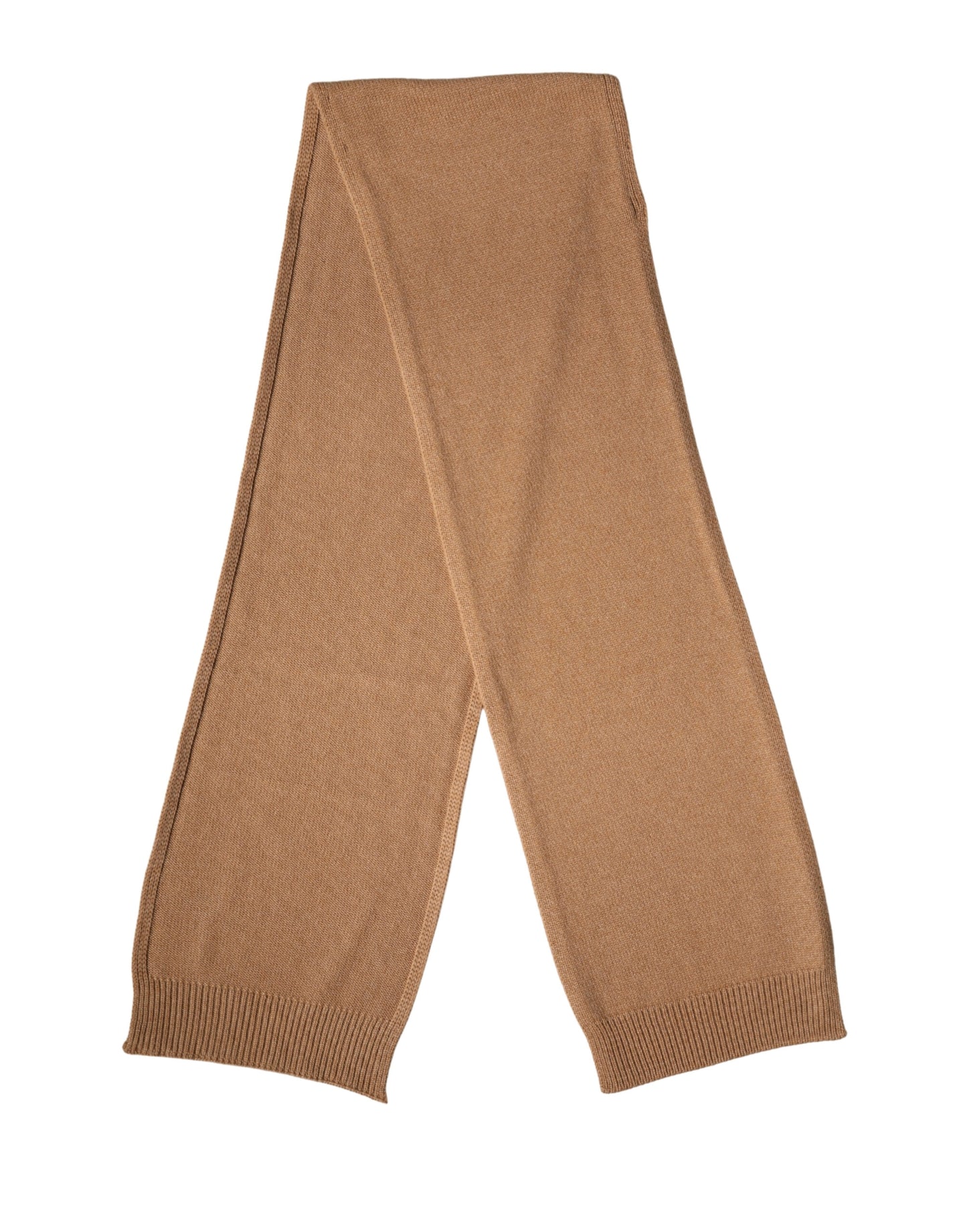Dolce & Gabbana Brown Cashmere Knitted Foulard 207cm x 29cm Men Scarf Curated Luxury Accessories by Orvyn