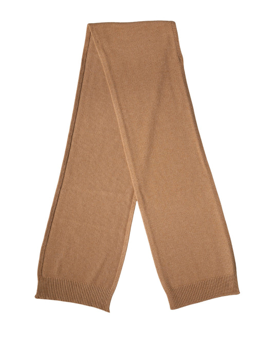 Dolce & Gabbana Brown Cashmere Knitted Foulard 207cm x 29cm Men Scarf Curated Luxury Accessories by Orvyn