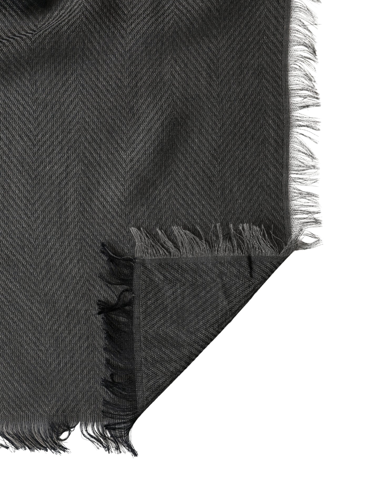 Dolce & Gabbana Black Modal Warmer Shawl Fringes 140cm x 134cm Men Scarf Curated Luxury Accessories by Orvyn
