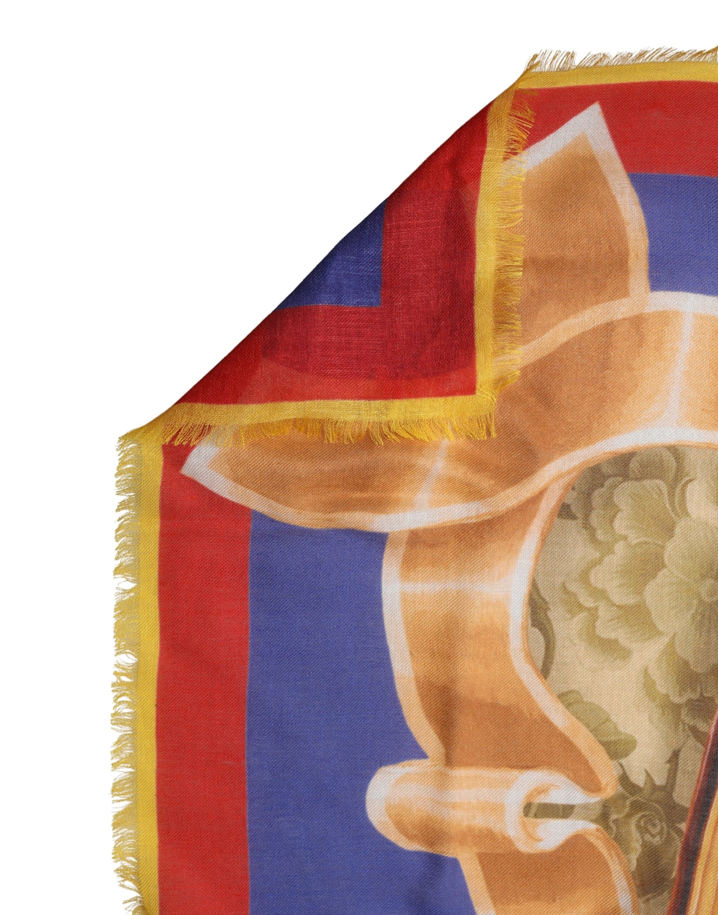 Dolce & Gabbana Multicolor Italy China Shawl Wrap 140cm x 130cm Scarf Curated Luxury Accessories by Orvyn