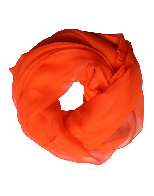 Dolce & Gabbana Bright Red Silk Wrap Shawl Foulard 132cm x 98cm Scarf Curated Luxury Accessories by Orvyn