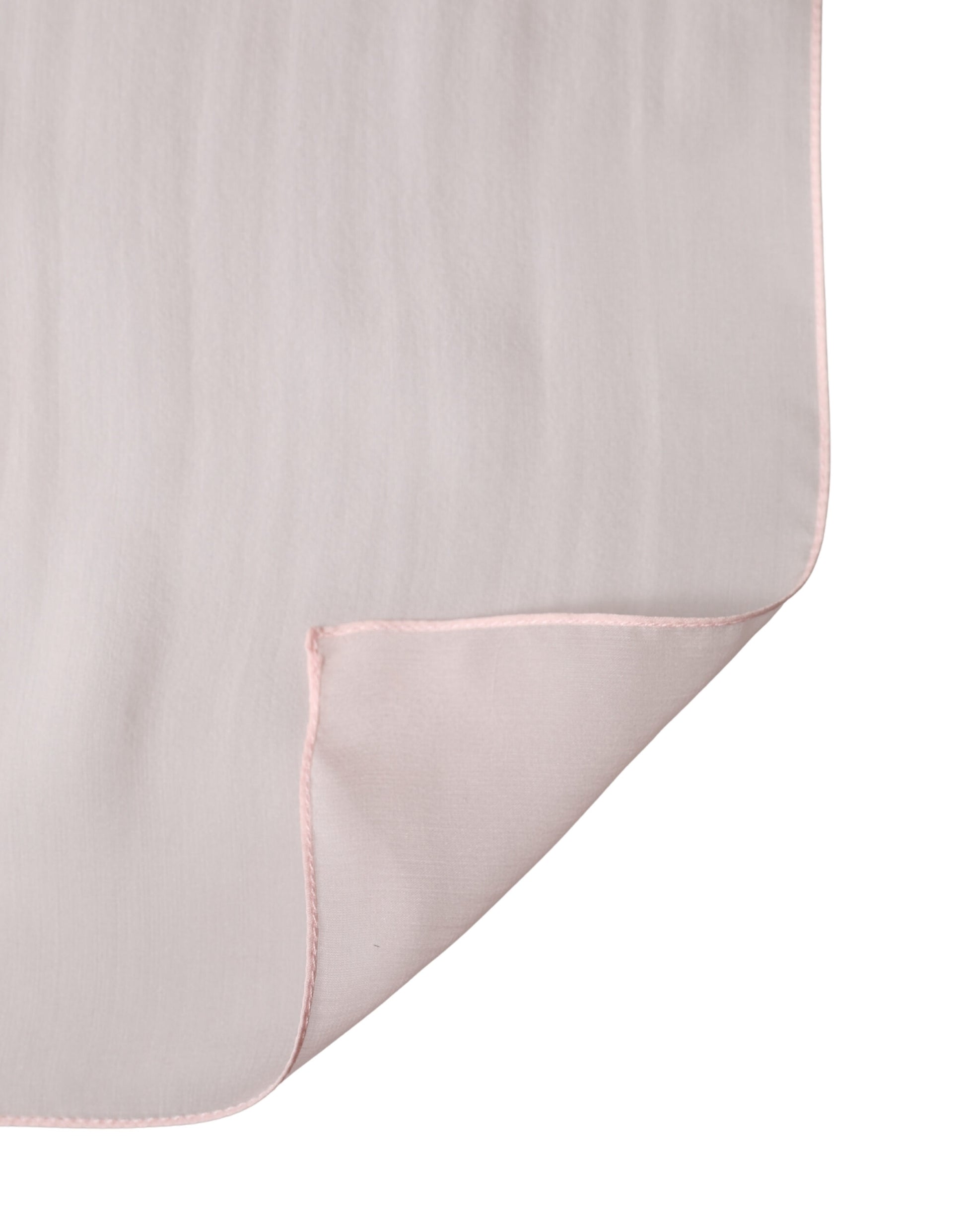 Dolce & Gabbana Light Pink Silk Neck Wrap Foulard 91.5cm x 88cm Scarf Curated Luxury Accessories by Orvyn