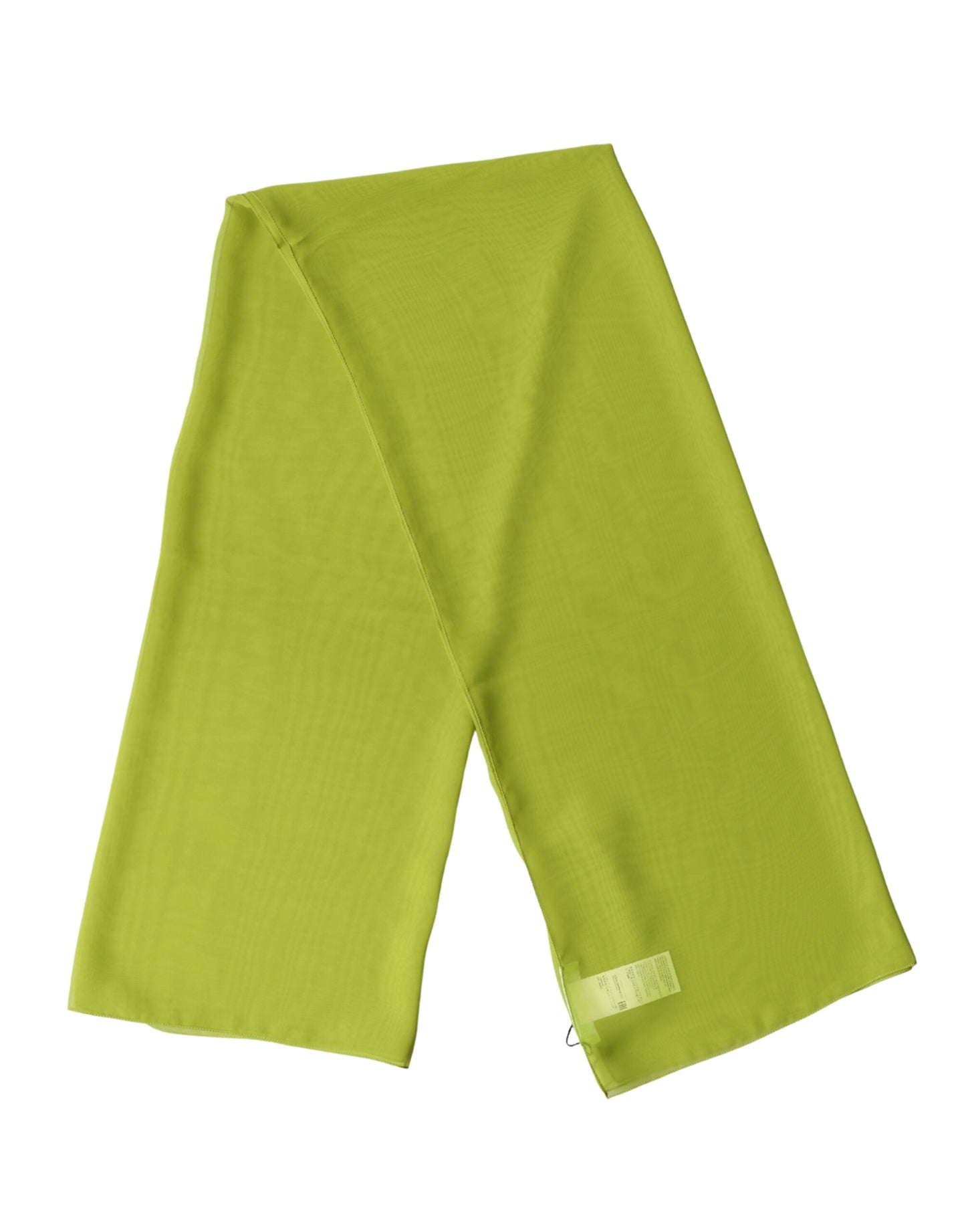 Dolce & Gabbana Yellow Green Neck Wrap Shawl Foulard 131cm x 99.5cm Scarf Curated Luxury Accessories by Orvyn