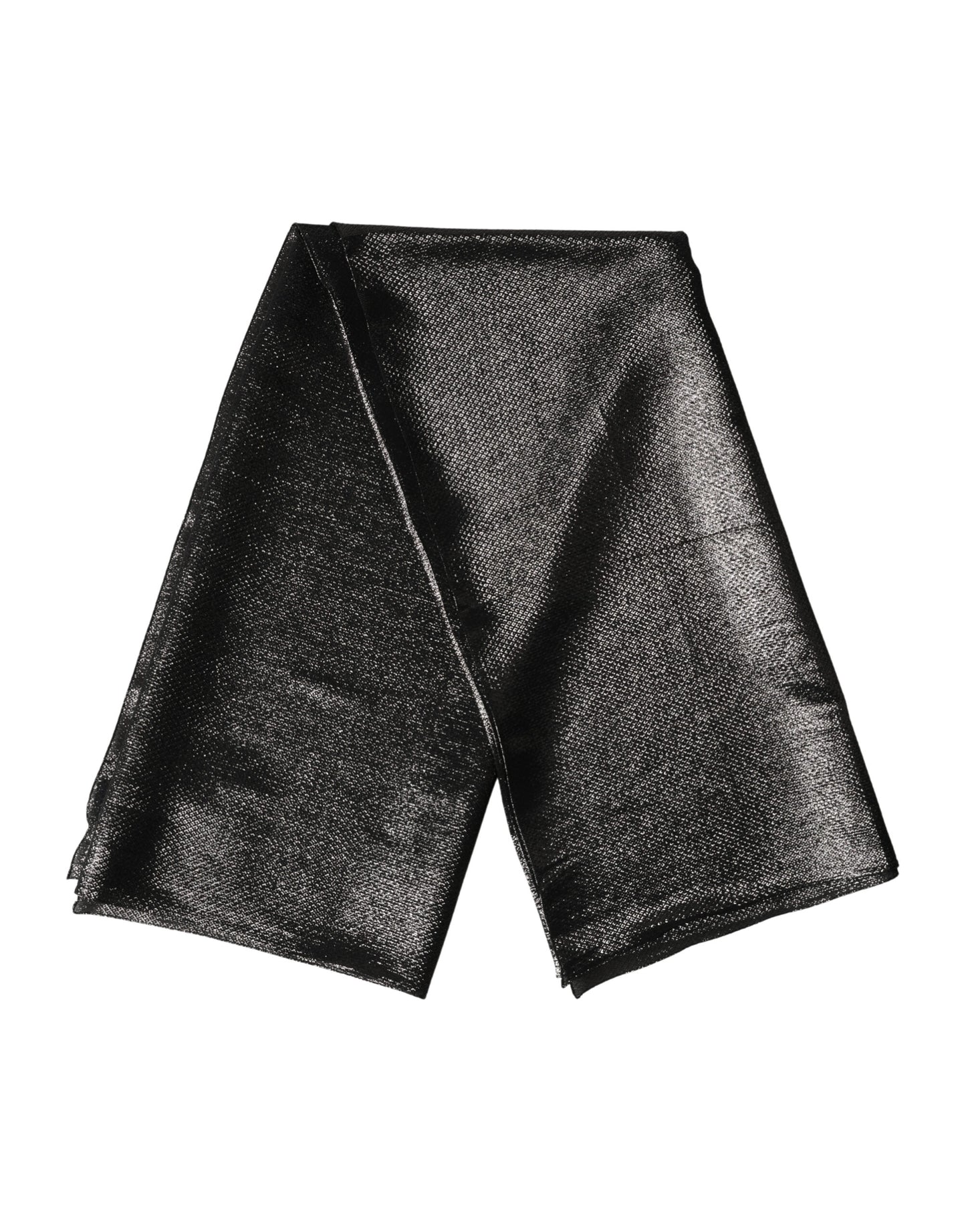 Dolce & Gabbana Black Silk Square Wrap Shawl Foulard 122cm x 120cm Scarf Curated Luxury Accessories by Orvyn