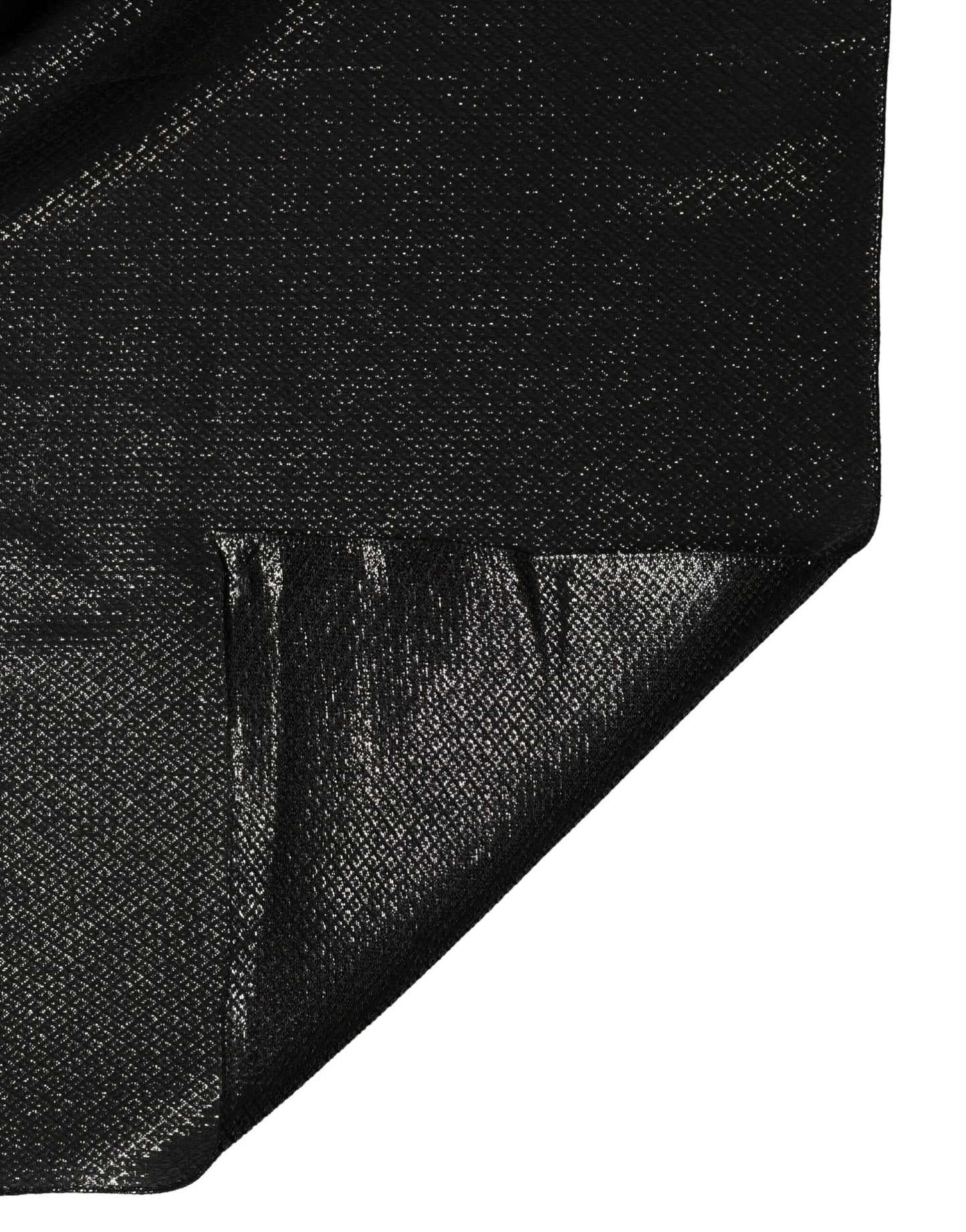 Dolce & Gabbana Black Silk Square Wrap Shawl Foulard 122cm x 120cm Scarf Curated Luxury Accessories by Orvyn