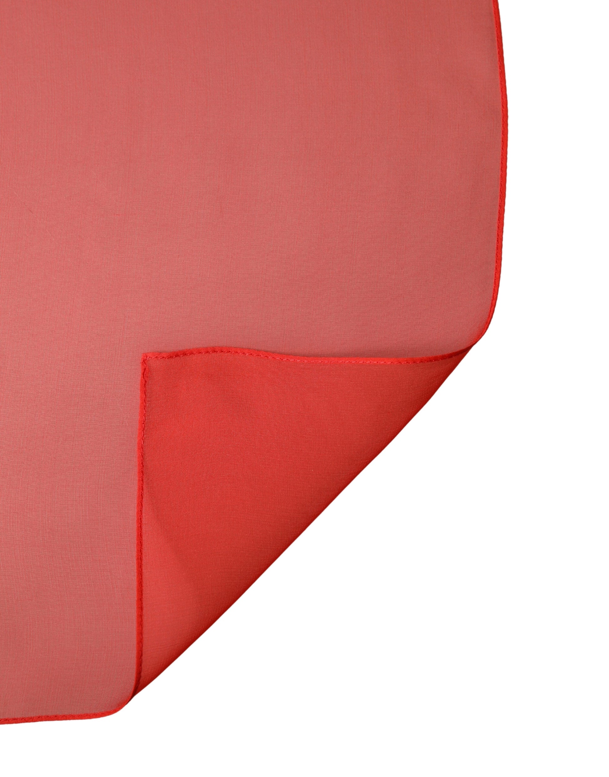 Dolce & Gabbana Red Silk Neck Wrap Shawl Foulard 133cm x 129cm Scarf Curated Luxury Accessories by Orvyn
