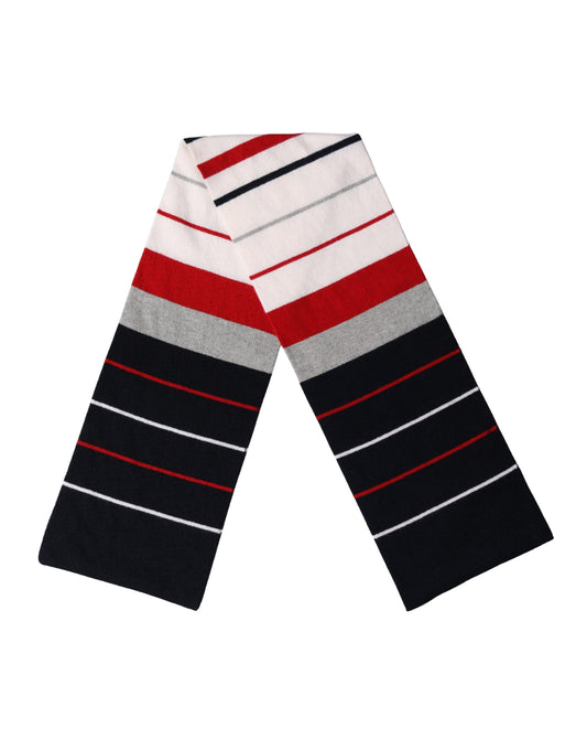 Dolce & Gabbana Multicolor Stripes Shawl Neck Wrap 119cm x 20cm Scarf Curated Luxury Accessories by Orvyn