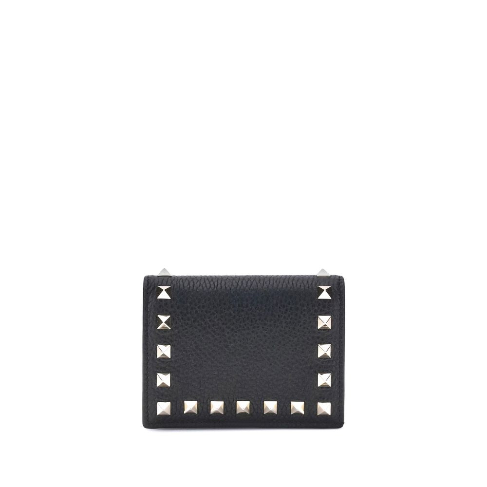 Valentino Garavani Black Calf Leather Bos Taurus Wallet Curated Luxury Accessories by Orvyn
