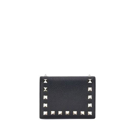 Valentino Garavani Black Calf Leather Bos Taurus Wallet Curated Luxury Accessories by Orvyn