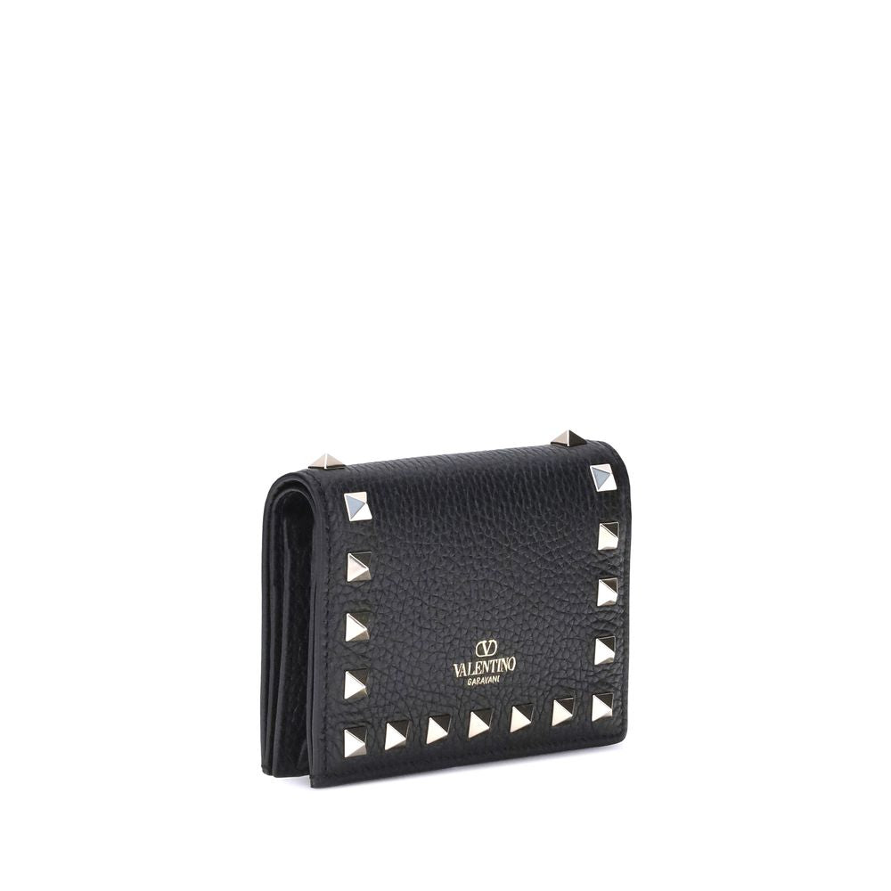 Valentino Garavani Black Calf Leather Bos Taurus Wallet Curated Luxury Accessories by Orvyn