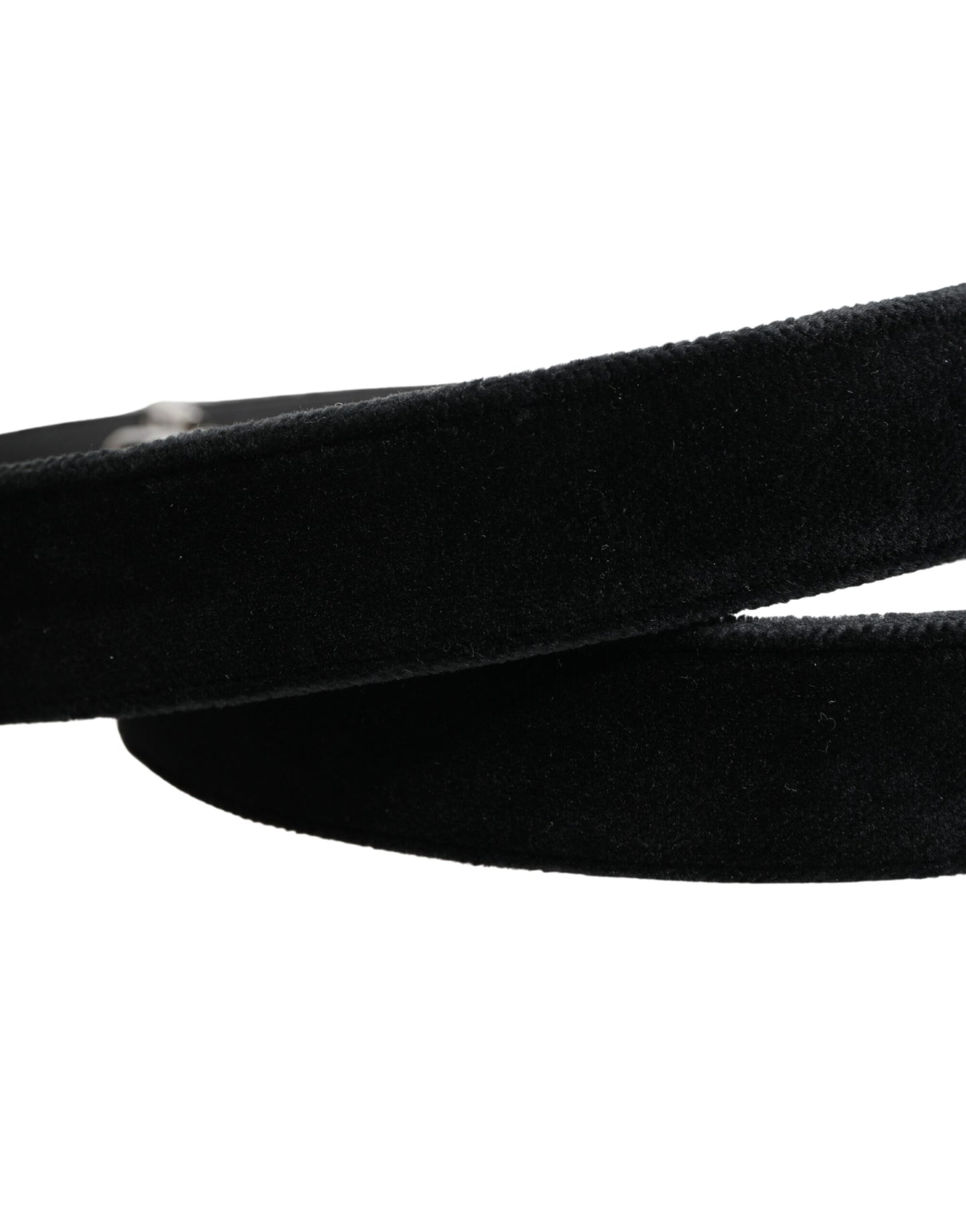 Dolce & Gabbana Black Suede Silver Tone Metal Buckle Men Belt Curated Luxury Accessories by Orvyn