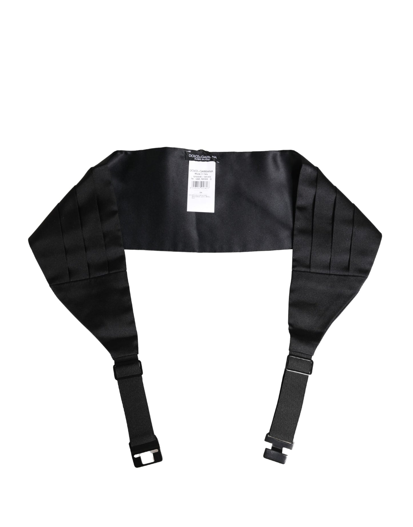 Dolce & Gabbana Black 100% Silk Wide Belt Waist Cummerbund Curated Luxury Accessories by Orvyn