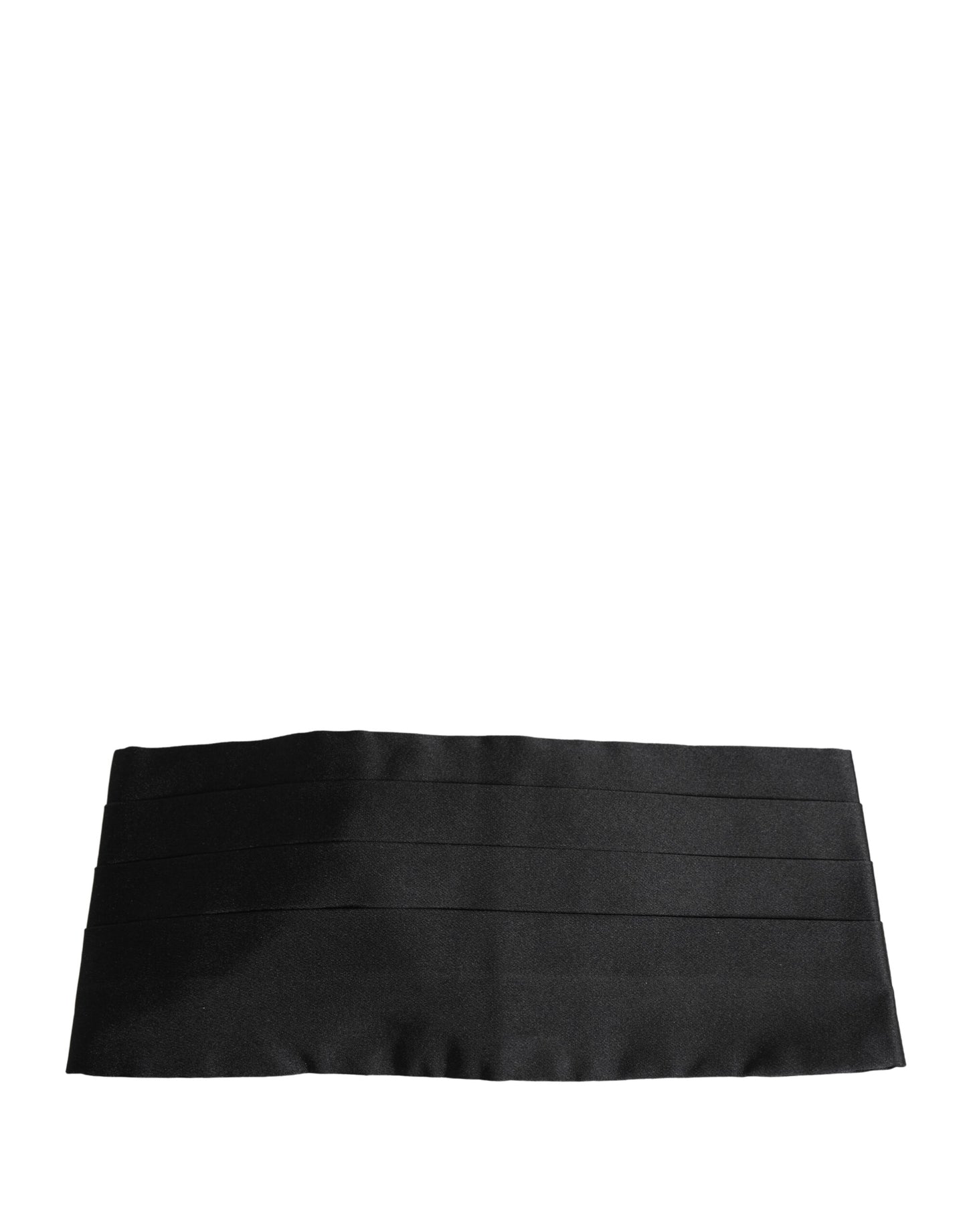 Dolce & Gabbana Black 100% Silk Wide Belt Waist Cummerbund Curated Luxury Accessories by Orvyn