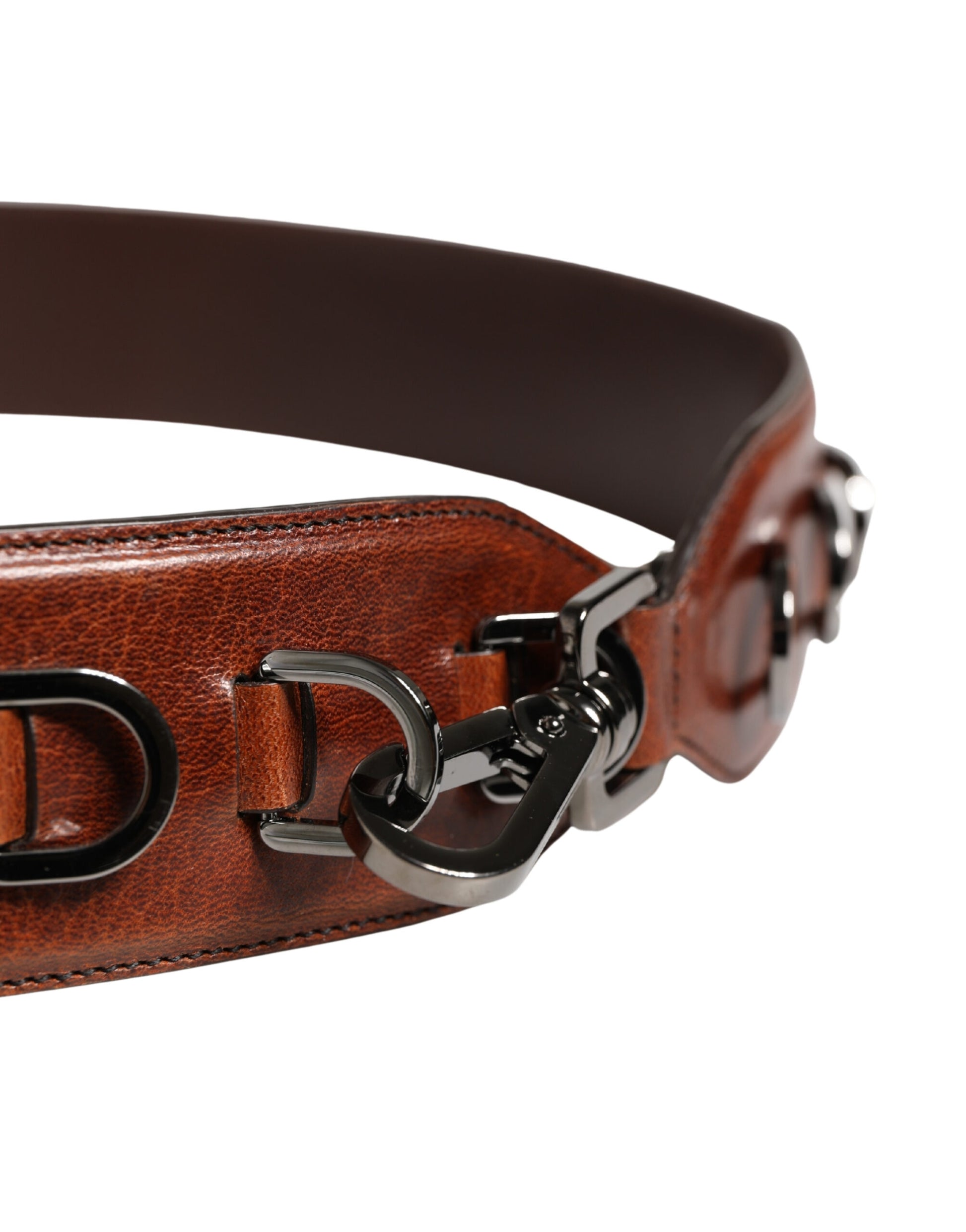 Dolce & Gabbana Brown Horse Velvet Leather Bag Accessory Shoulder Strap Curated Luxury Accessories by Orvyn