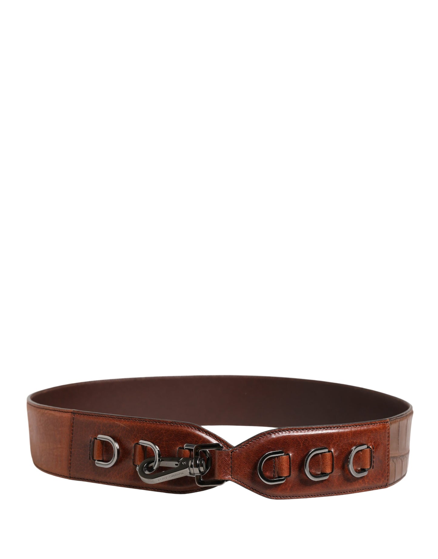 Dolce & Gabbana Brown Horse Velvet Leather Bag Accessory Shoulder Strap Curated Luxury Accessories by Orvyn