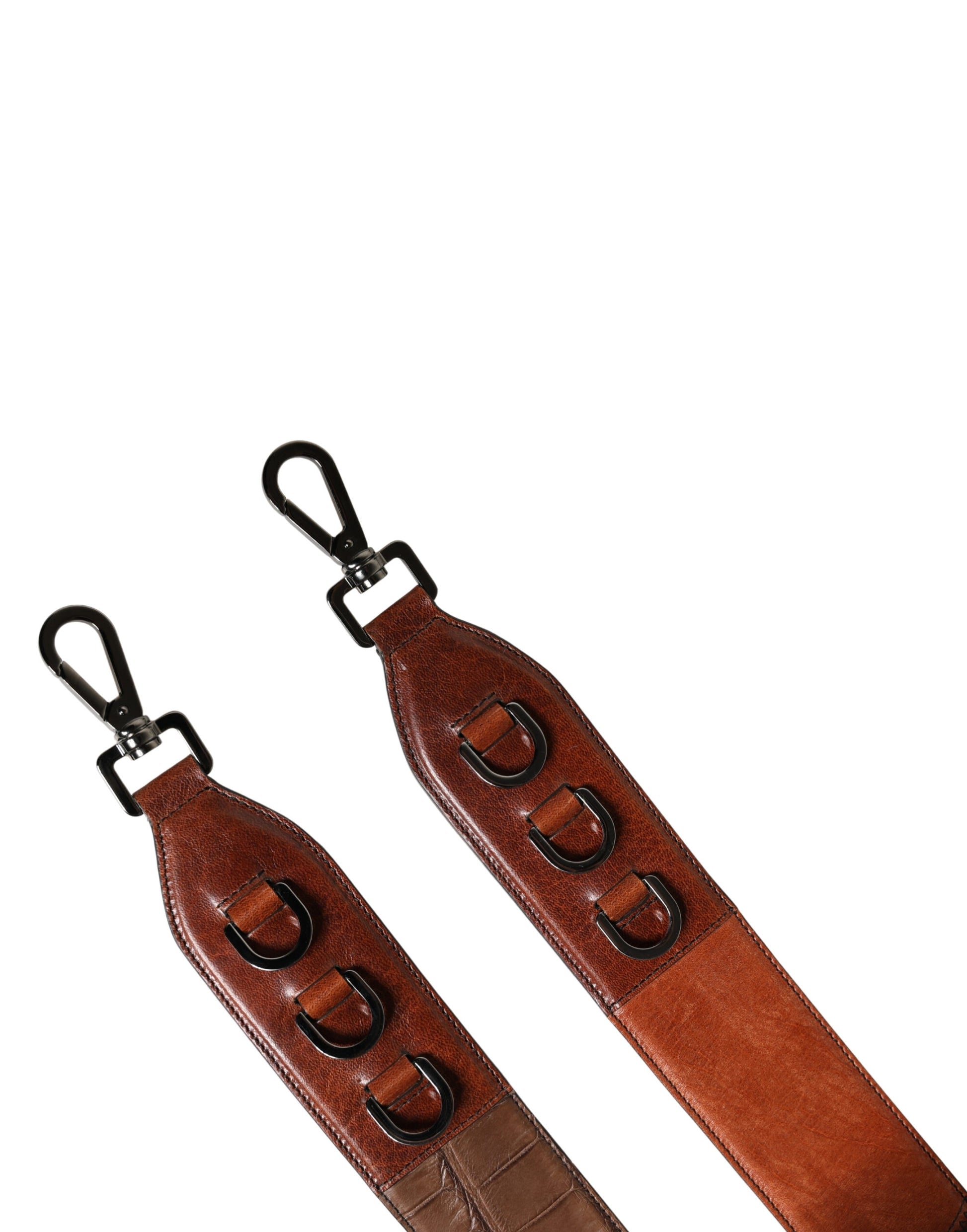 Dolce & Gabbana Brown Horse Velvet Leather Bag Accessory Shoulder Strap Curated Luxury Accessories by Orvyn