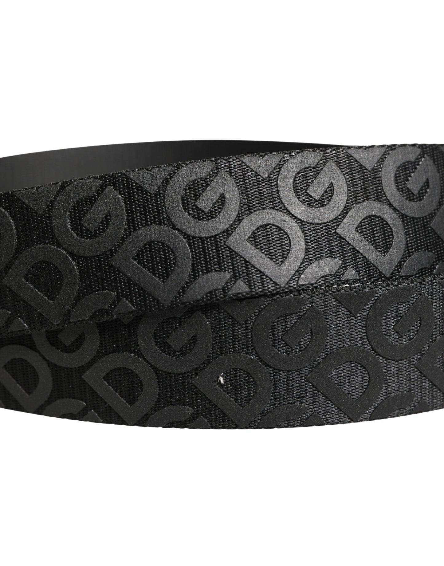 Dolce & Gabbana Black Logo Monogram Silver Metal Buckle Belt Curated Luxury Accessories by Orvyn