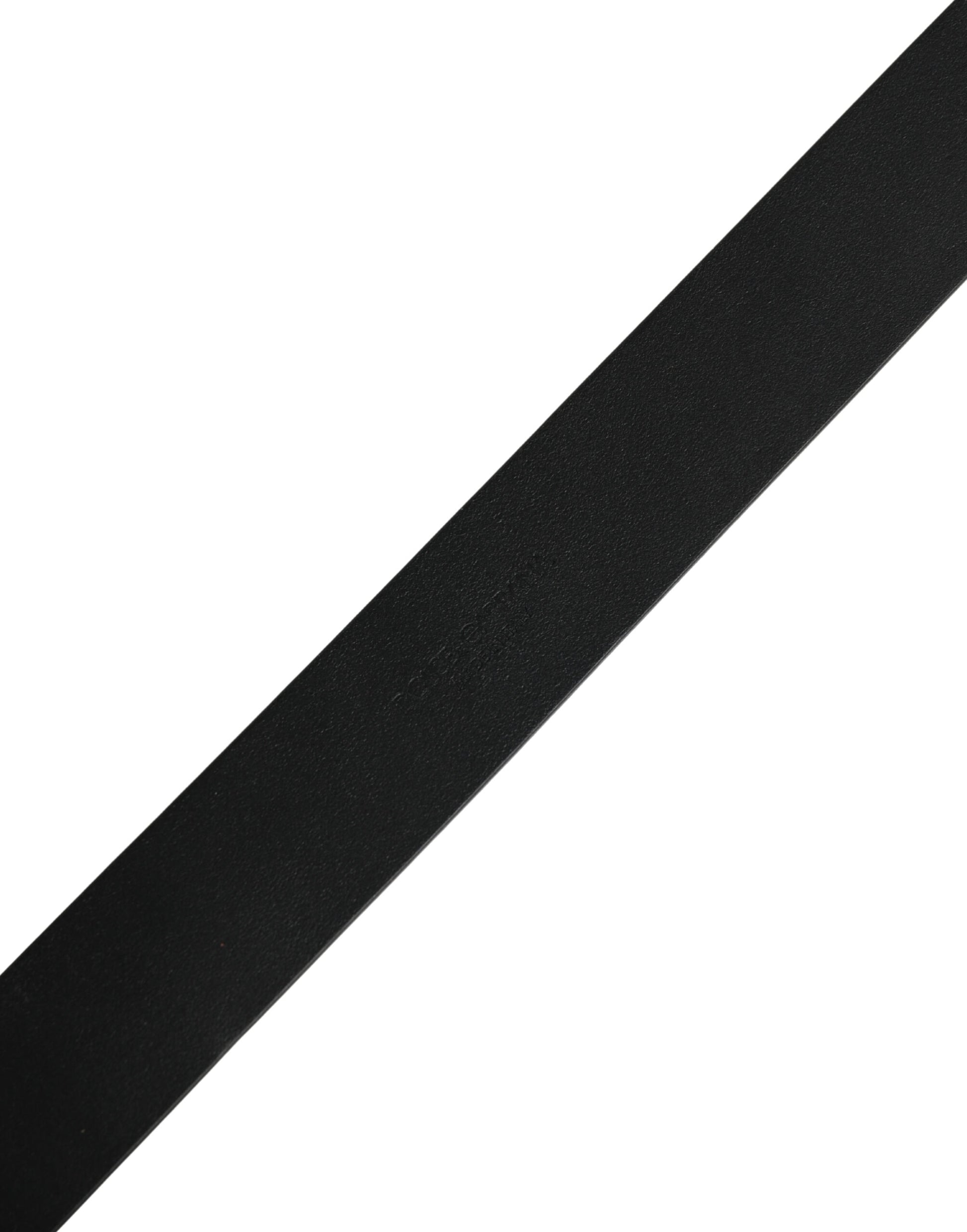 Dolce & Gabbana Black Calf Leather Gold Metal Buckle Belt Curated Luxury Accessories by Orvyn