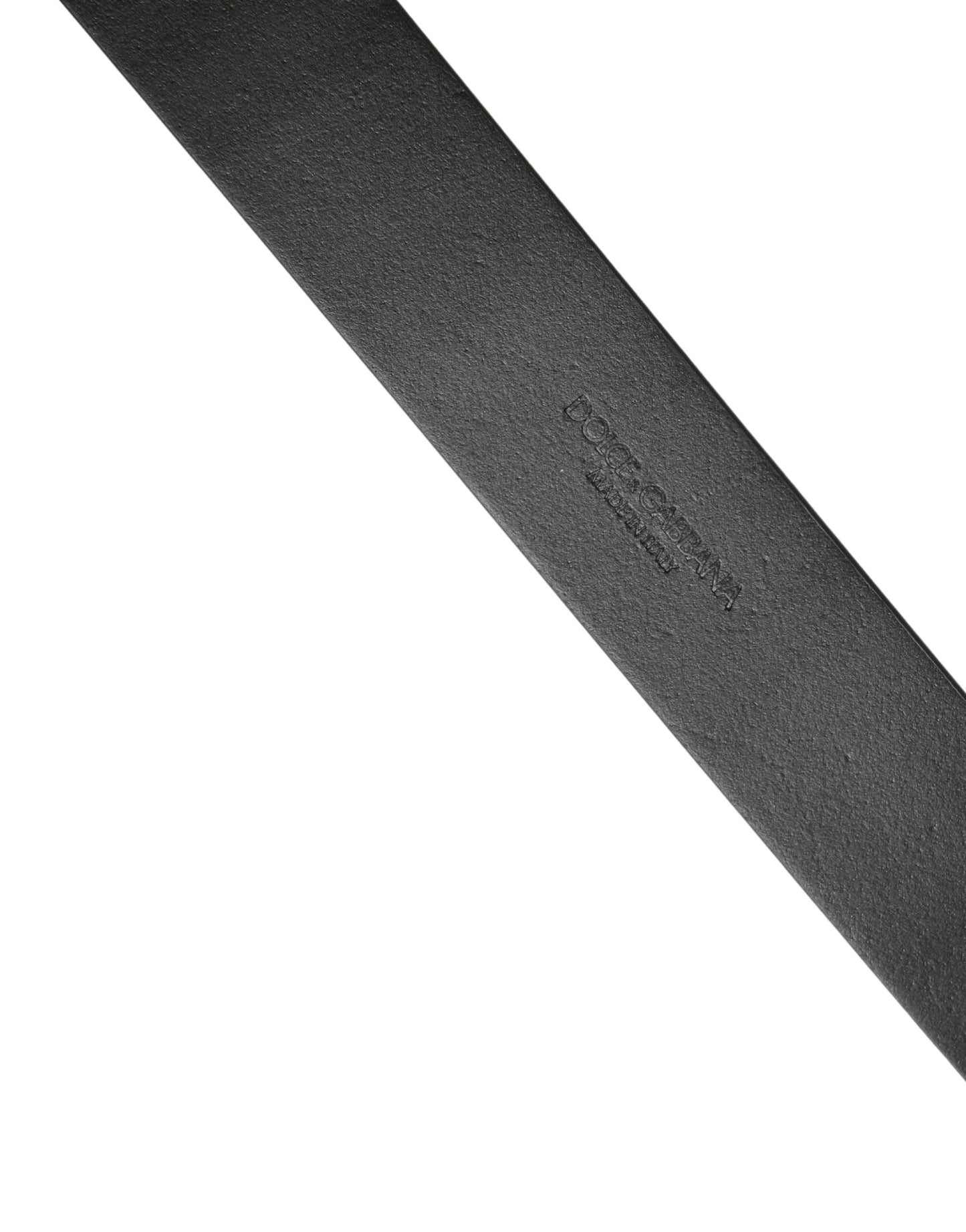 Dolce & Gabbana Black Calf Leather Silver Metal Buckle Belt Curated Luxury Accessories by Orvyn