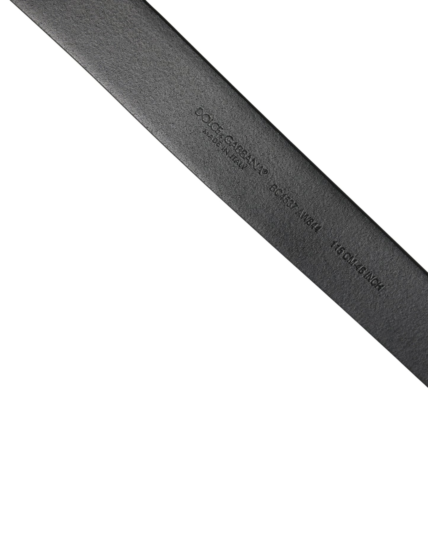Dolce & Gabbana Black Calf Leather Silver Metal Buckle Belt Curated Luxury Accessories by Orvyn