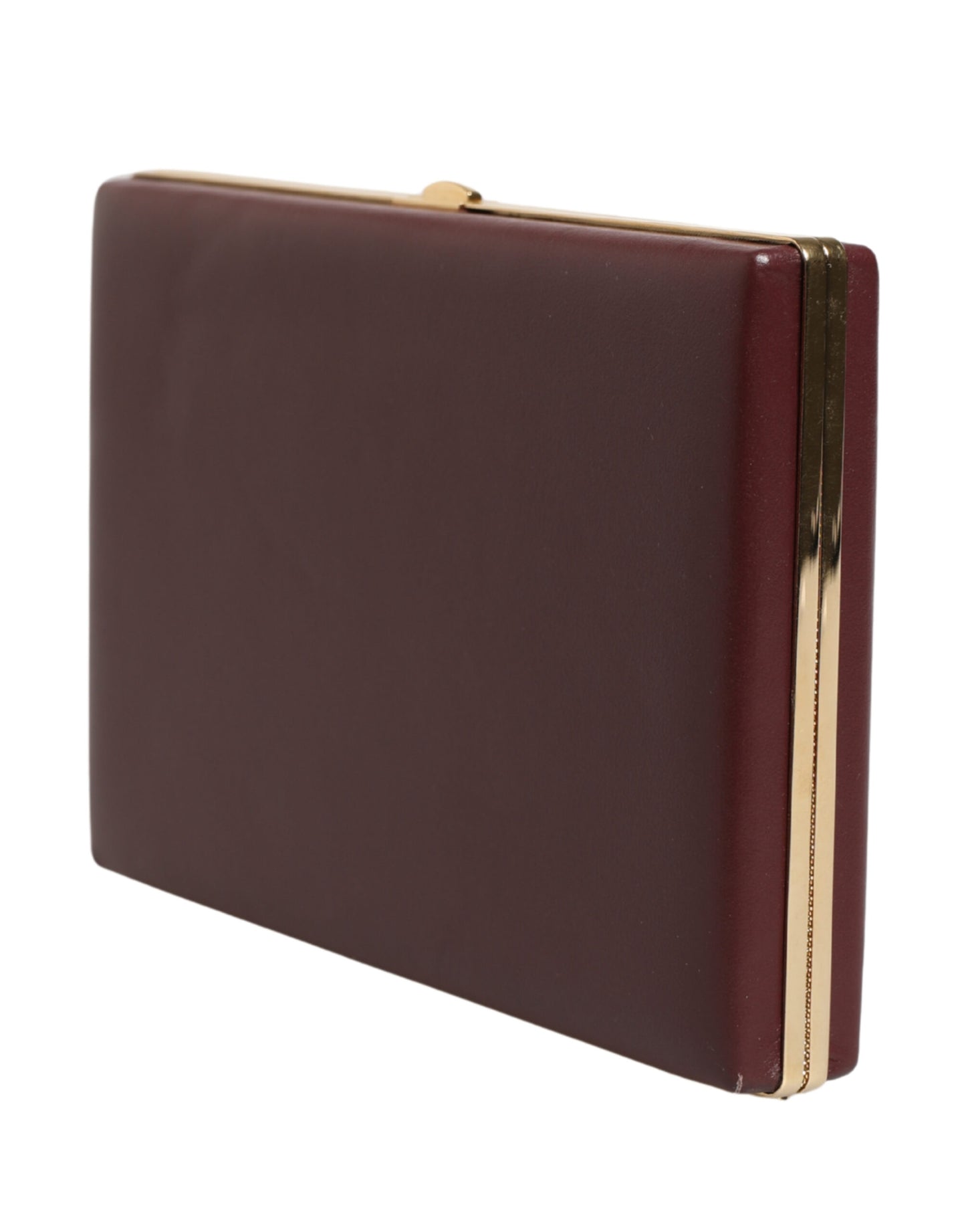 Dolce & Gabbana Brown Calfskin Leather Clutch Evening Women Purse Bag Curated Luxury Accessories by Orvyn