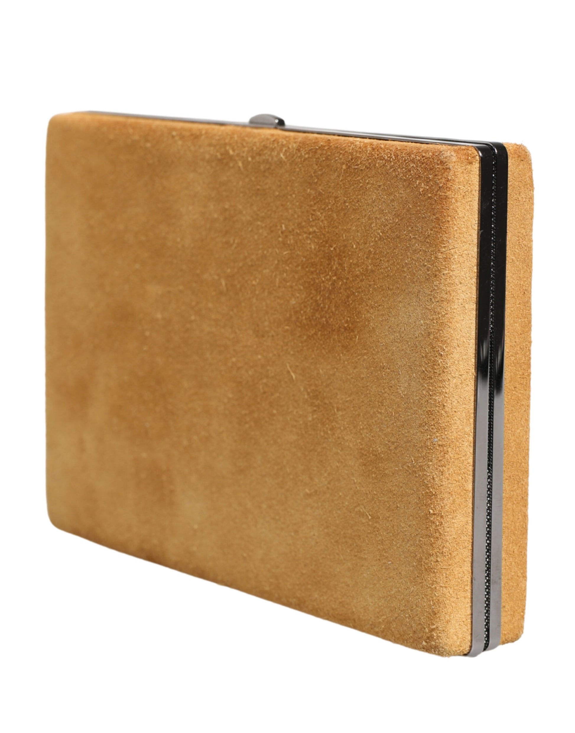 Dolce & Gabbana Beige Velvet Calf Leather Clutch Evening Women Purse Bag Curated Luxury Accessories by Orvyn