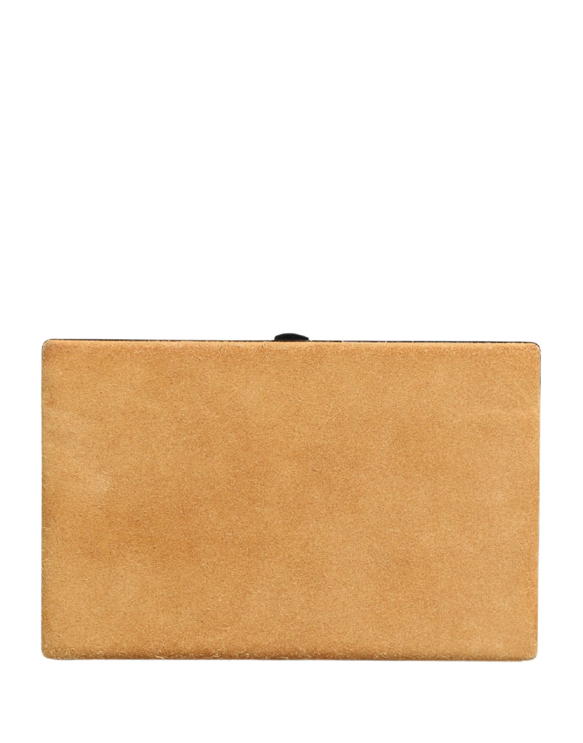 Dolce & Gabbana Beige Velvet Calf Leather Clutch Evening Women Purse Bag Curated Luxury Accessories by Orvyn