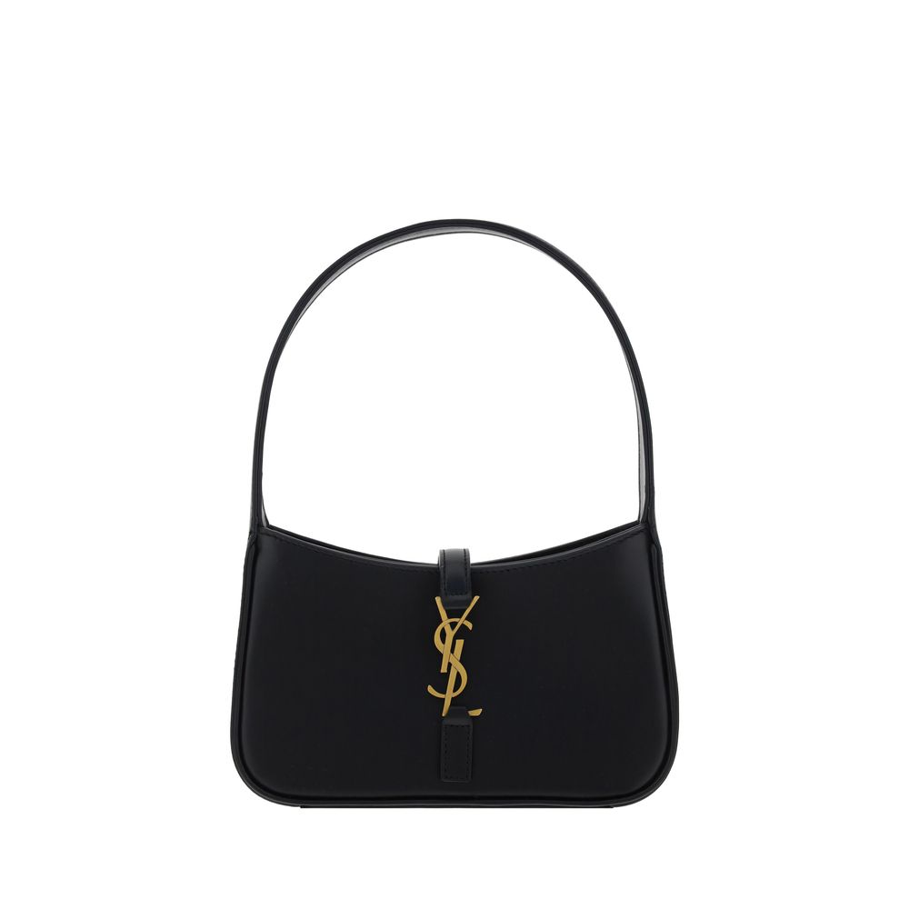Saint Laurent Black Calf Leather Bos Taurus Shoulder Bag Curated Luxury Accessories by Orvyn