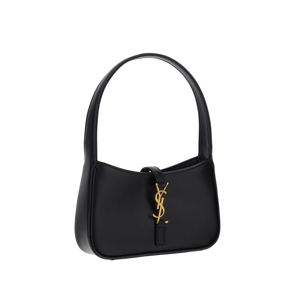 Saint Laurent Black Calf Leather Bos Taurus Shoulder Bag Curated Luxury Accessories by Orvyn