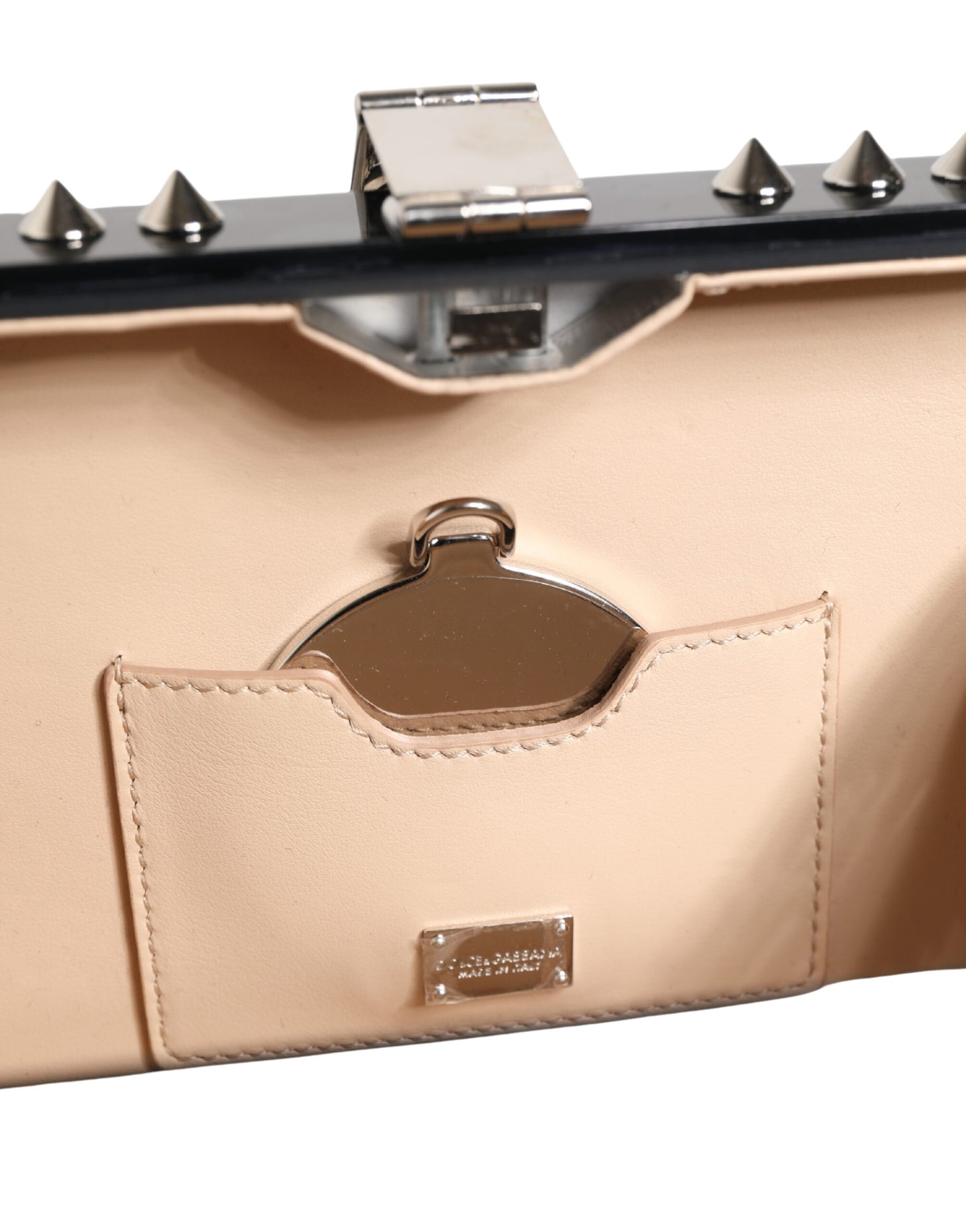 Dolce & Gabbana Black Acrylic Plexiglass Studded DOLCE BOX Clutch Bag Curated Luxury Accessories by Orvyn
