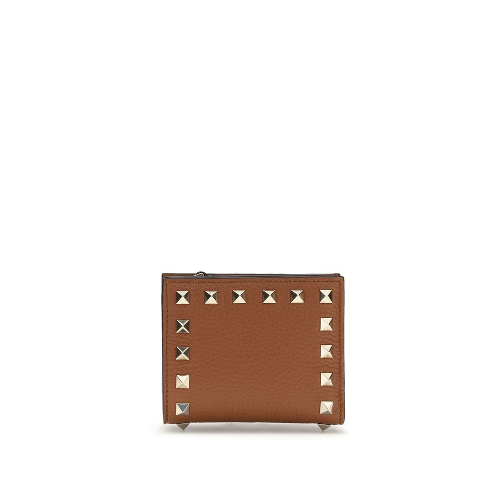 Valentino Garavani Brown Calf Leather Bos Taurus Wallet Curated Luxury Accessories by Orvyn