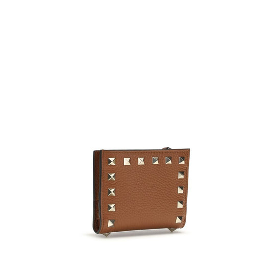 Valentino Garavani Brown Calf Leather Bos Taurus Wallet Curated Luxury Accessories by Orvyn
