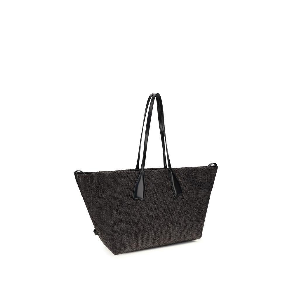 Balmain Black Raffia Shoulder Bag Bags schwarz