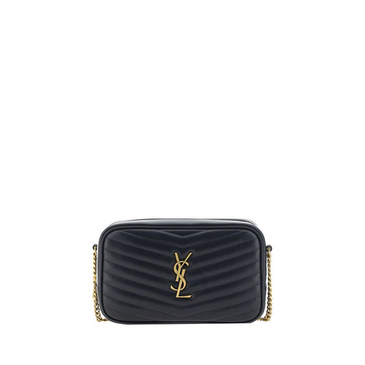 Saint Laurent Black Lou Leather Shoulder Bag schwarz