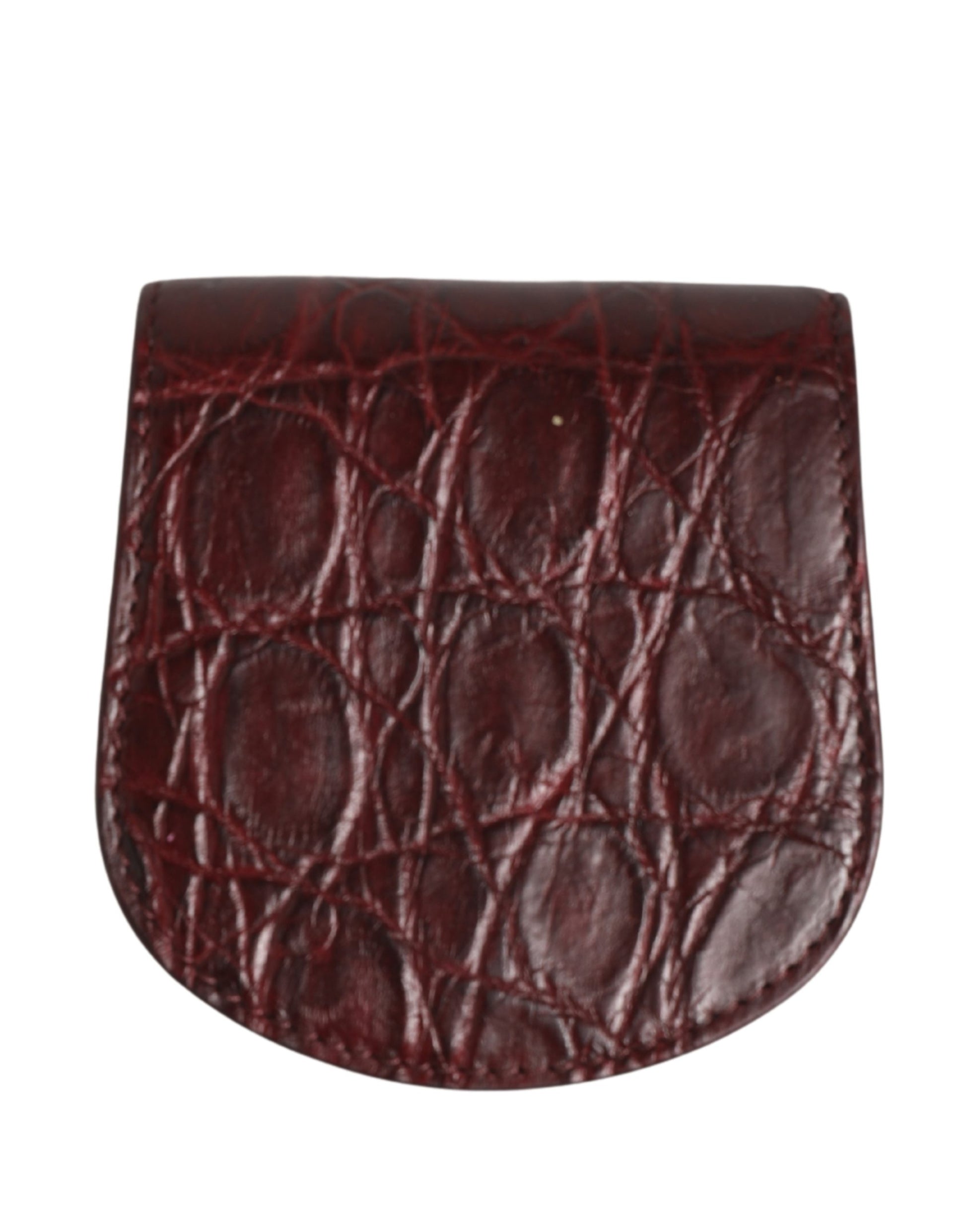 Dolce & Gabbana Burgundy Exotic Skin Condom Case Holder Pocket Wallet Curated Luxury Accessories by Orvyn