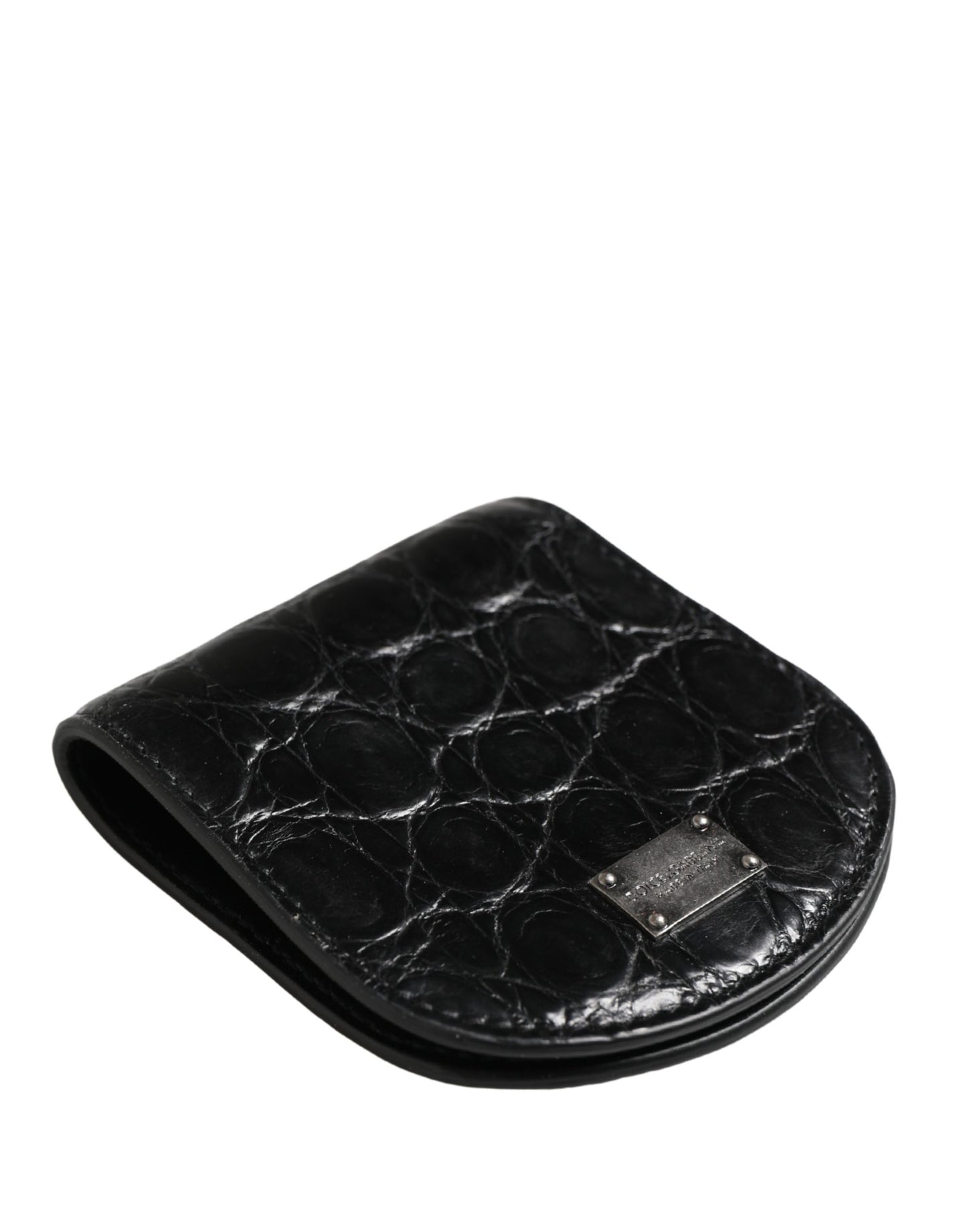 Dolce & Gabbana Black Exotic Skin Condom Case Holder Pocket Wallet Curated Luxury Accessories by Orvyn