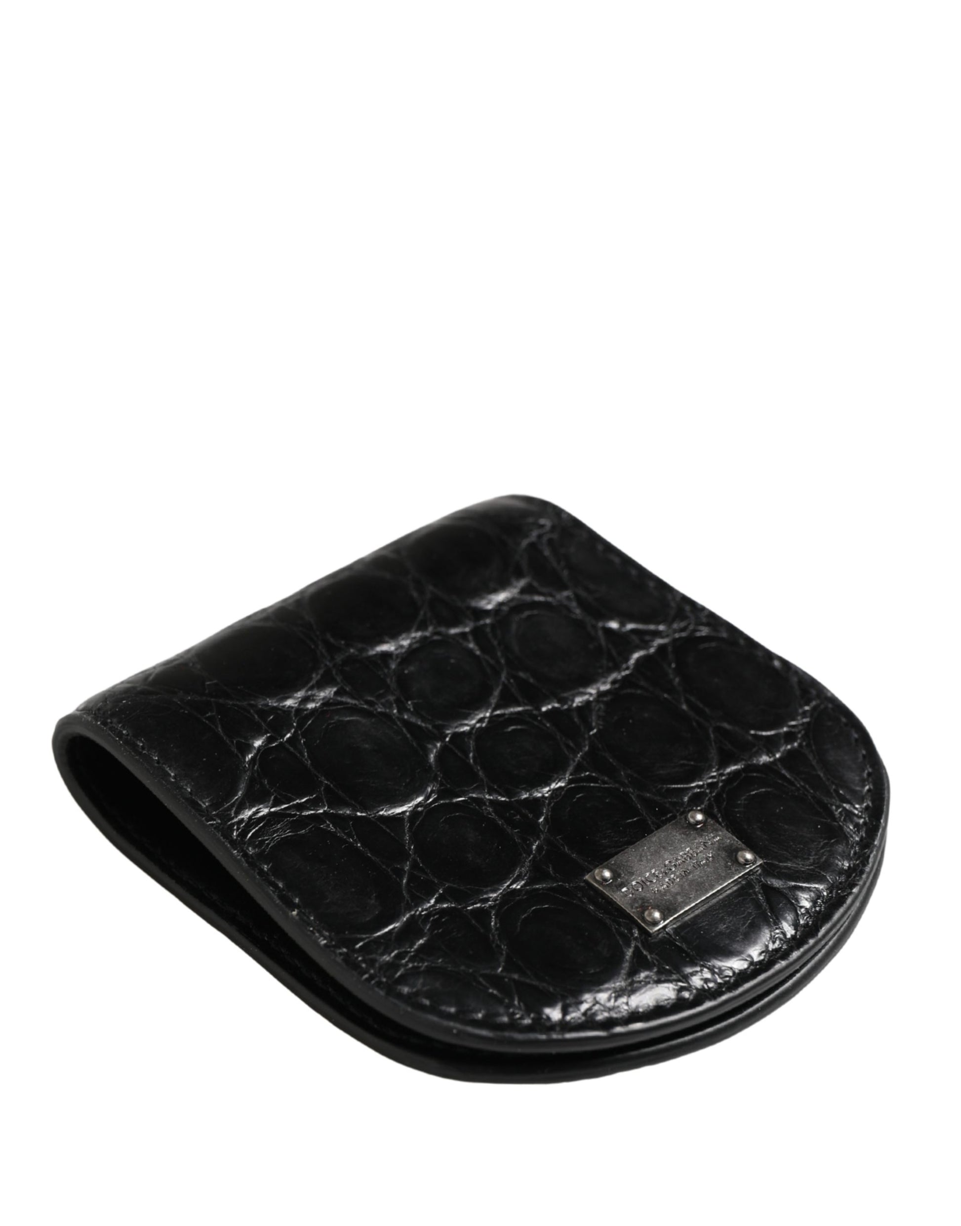 Dolce & Gabbana Black Exotic Skin Condom Case Holder Pocket Wallet Curated Luxury Accessories by Orvyn