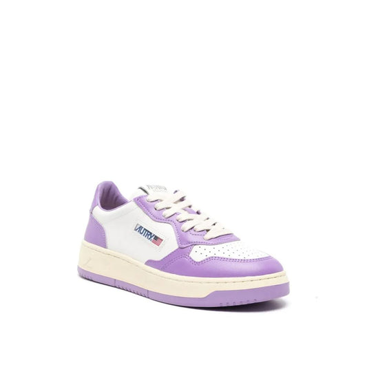 Autry Purple Leather Low Top Sneakers lila
