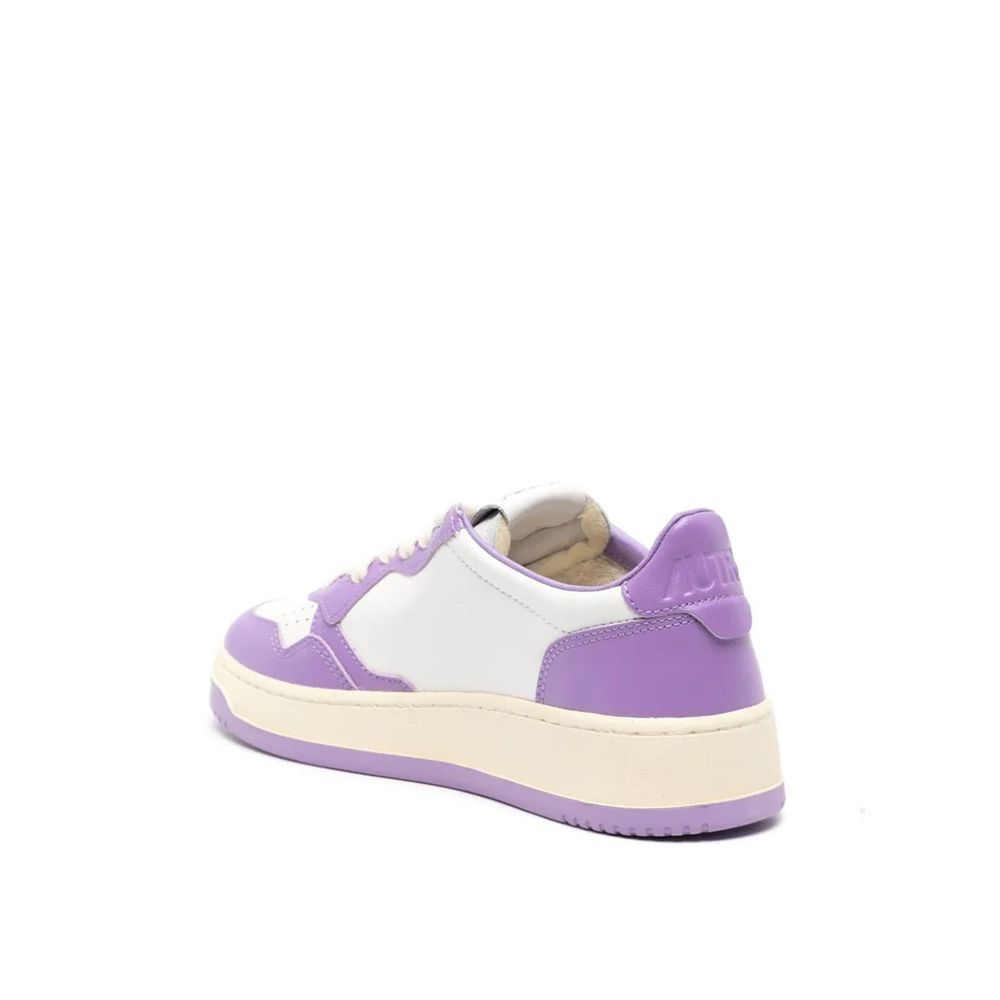 Autry Purple Leather Low Top Sneakers lila