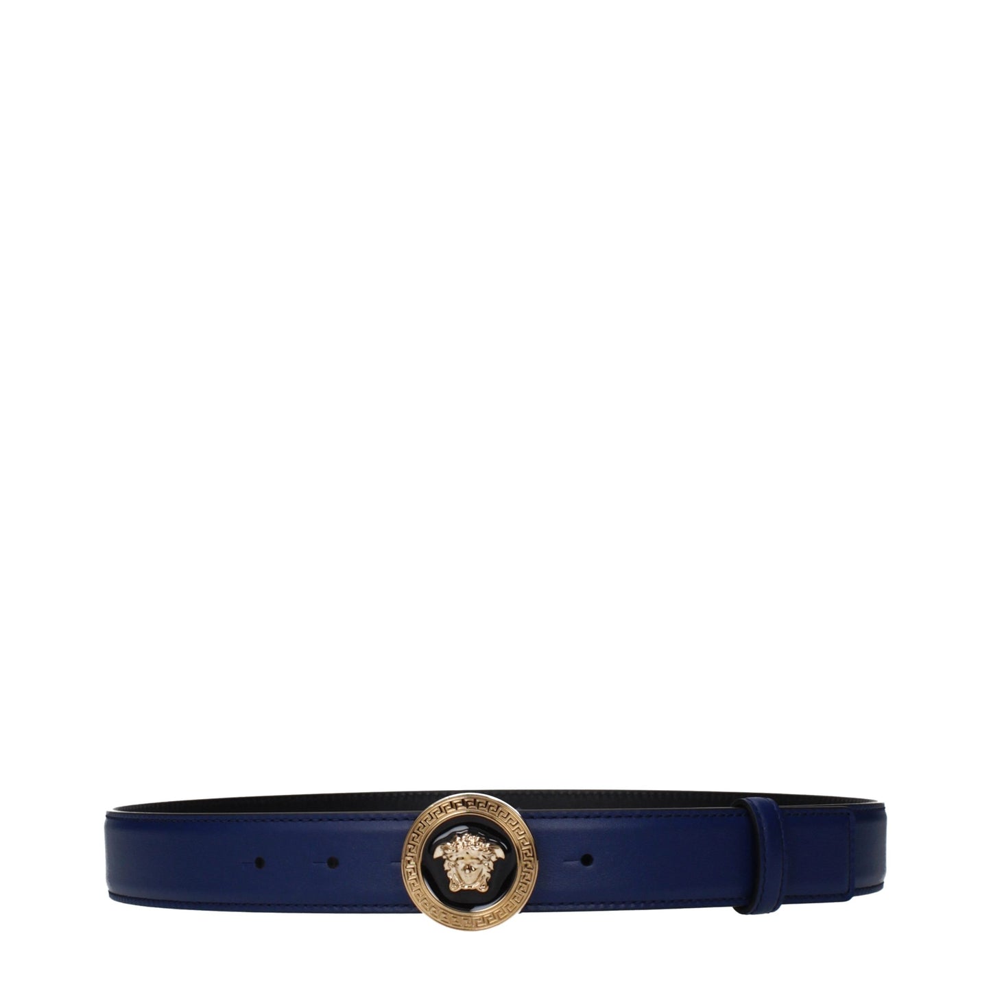 Versace Blue Leather Belt Curated Luxury Accessories by Orvyn