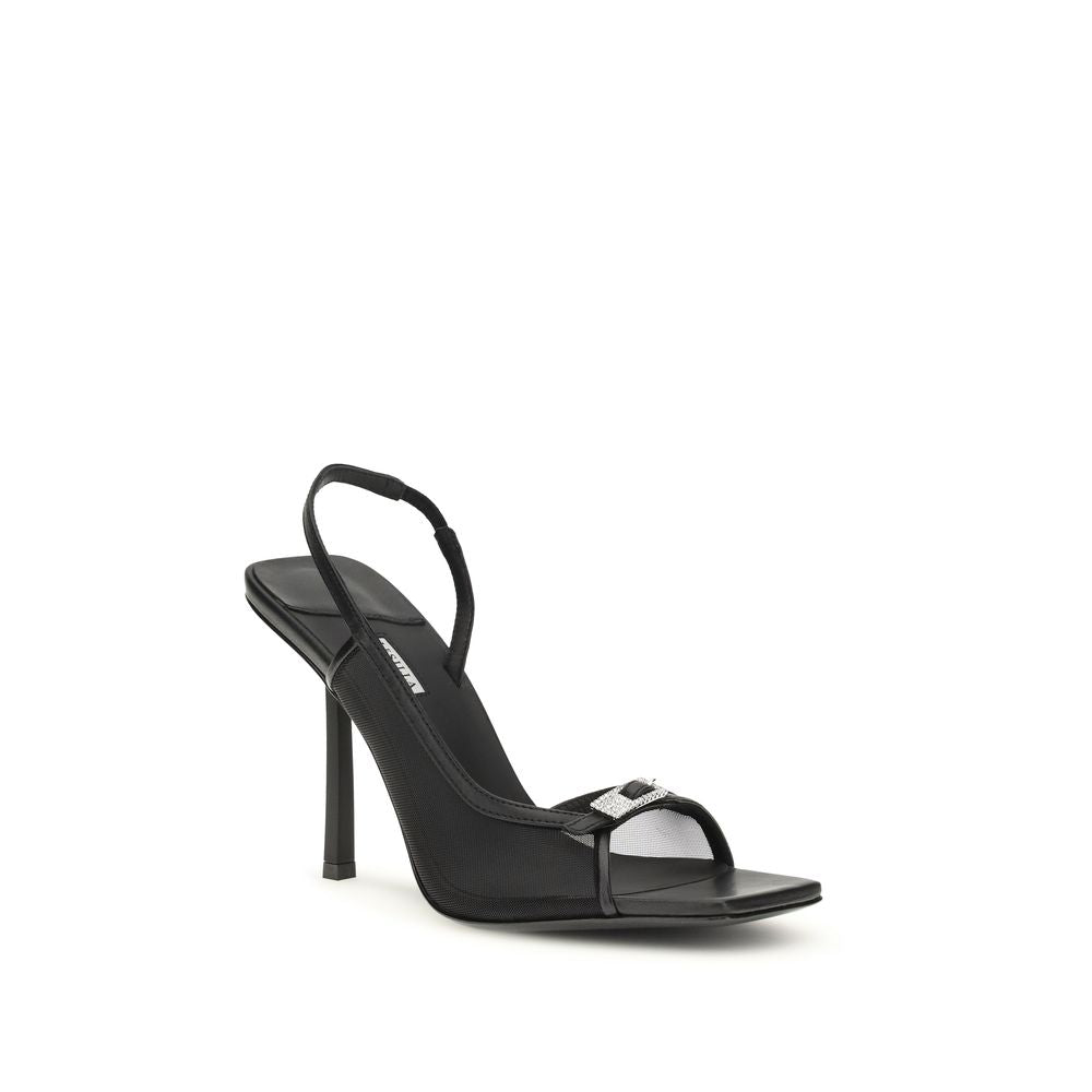 LE SILLA Black Vittoria Mesh Sandals schwarz