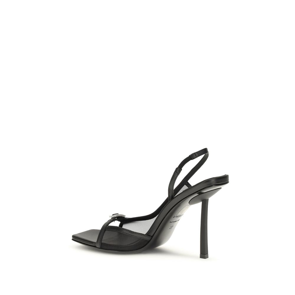 LE SILLA Black Vittoria Mesh Sandals schwarz