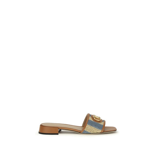 Valentino Garavani Multicolor Viscose Flat Sandals Curated Luxury Accessories by Orvyn