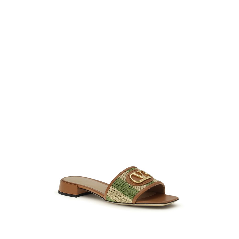 Valentino Garavani Multicolor Viscose Sandals Curated Luxury Accessories by Orvyn